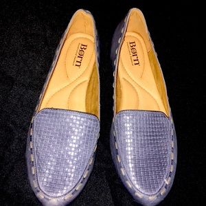 Born blue woven leather loafers size 10 /42 flats